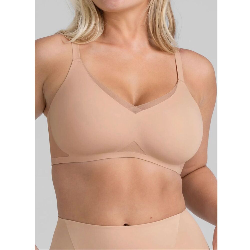 HoneyLove XL Liftwear Crossover Bra Wireless Sand